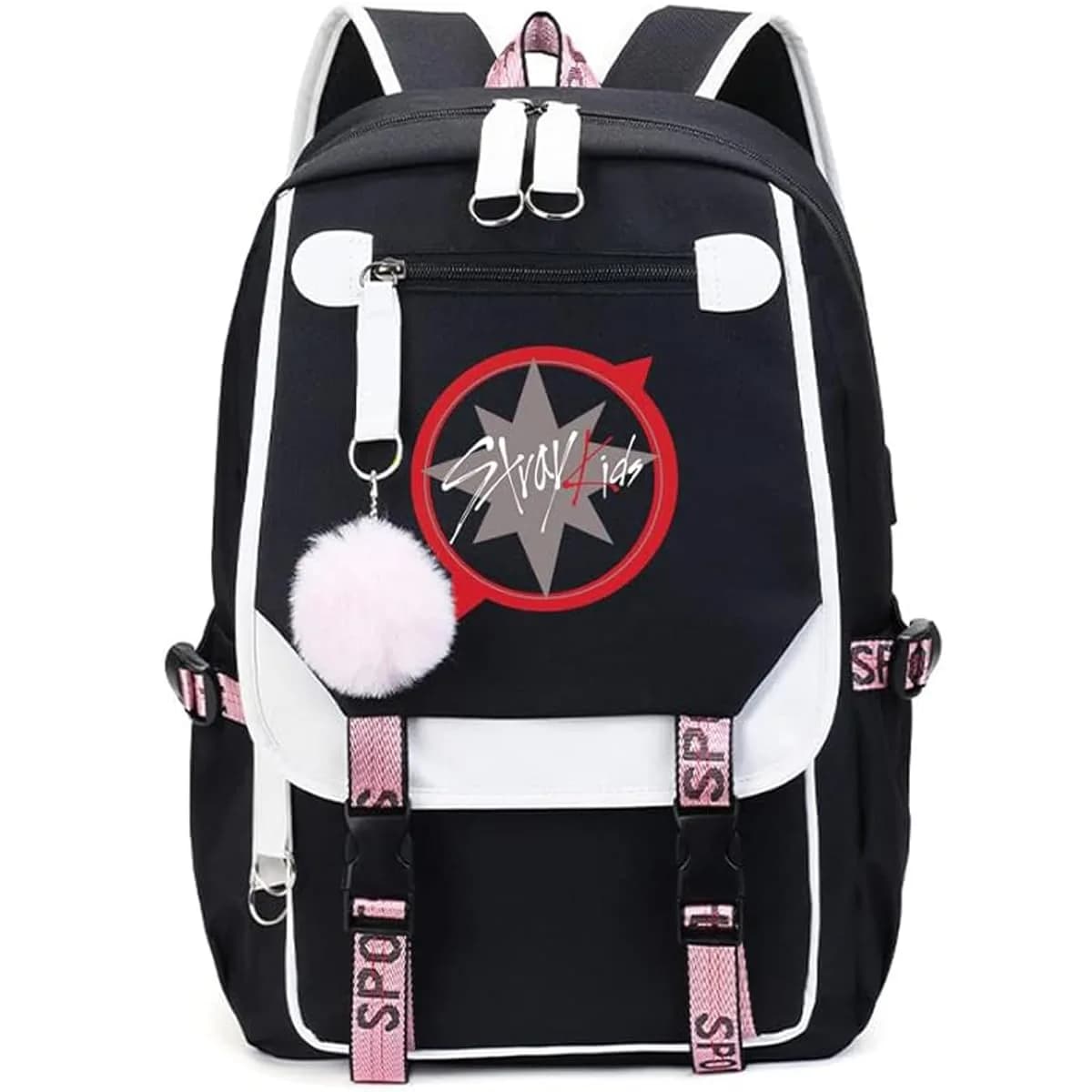 eTel Like Stray Kids Backpack Merch, 11.4 x 6.3 x 18.1in | Casual Book Bag with Laptop Compartment - main product image