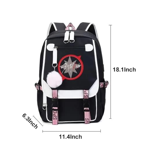 eTel Like Stray Kids Backpack Merch, 11.4 x 6.3 x 18.1in | Casual Book Bag with Laptop Compartment thumbnail 4