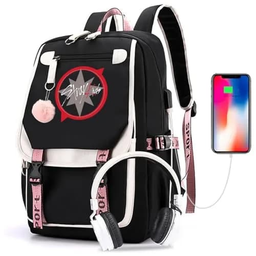 eTel Like Stray Kids Backpack Merch, 11.4 x 6.3 x 18.1in | Casual Book Bag with Laptop Compartment thumbnail 5