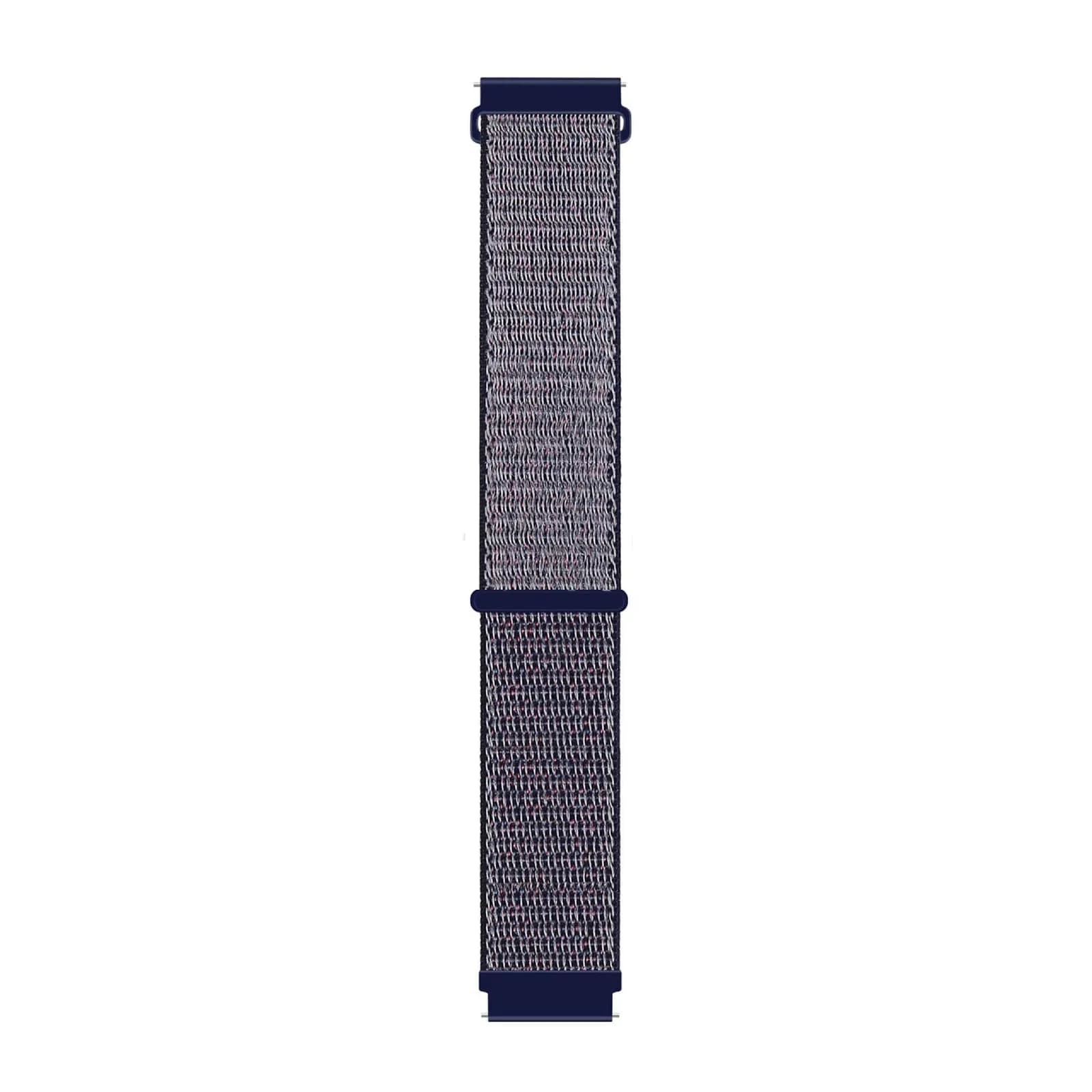 BlackPro Compatible with Coros Pace 3/Apex 2 Pro/Apex Pro/Apex 46mm Watch Band, Hook&Loop Nylon Breathable Sport Strap for Men Women Reflective White — Midnight Blue
