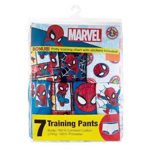 Marvel Superhero Potty Training Pants Size 4T | Cotton Comfort & Success Chart (110 characters) thumbnail 2