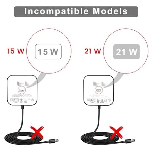weishan 30W Power Cord Adapter for Echo Show 8 3rd, Show 10, 15, 21 & Echo 4th Gen | 1.5m Black, 18V, 30W thumbnail 3