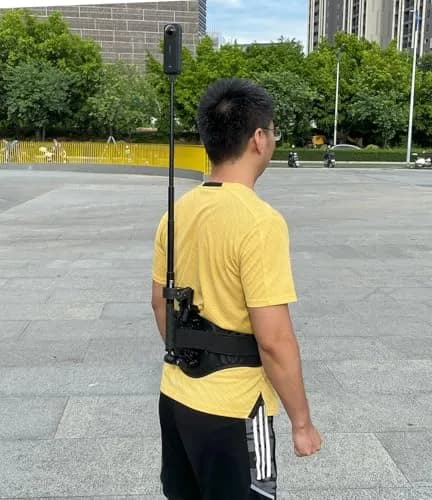 Fotoleey Back Bar Waist Strap Mount for Insta360 X6/X5/X4/X3, GoPro & DJI | Adjustable, Vibration Dampening, 360° Rotation thumbnail 3