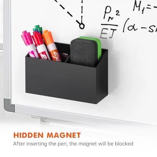 BEYGORM Magnetic Dry Erase Marker Holder with Non-Slip Pad, 15.9cm x 9cm x 5.1cm (6.26" x 3.54" x 2") | Organizes Whiteboards & Fridges thumbnail 4