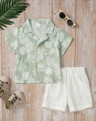 YALLET Toddler Boy Clothes Summer Outfits 4-5T | Casual Beach Style for Boys thumbnail 7