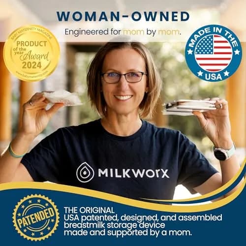 MilkWorx Freeze It Flat Breastmilk Freezer Organizer Yellow Single 1pk | Patented USA-Made for Efficient Freezer Storage thumbnail 4