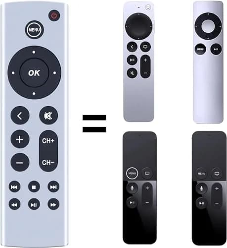 PZL Universal Replacement Remote Control for Apple TV 4K/HD (White) | Infrared Control, No Setup Required thumbnail 1