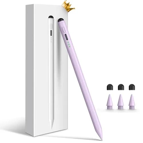 STYLUSHOME Active Stylus Pen for iPad, 165mm (6.5in) with 13-Min Fast Charge & Tilt Sensitivity | Precision Fine Tip & Rubber Tip thumbnail 1
