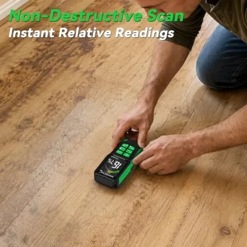 RDINSCOS Pinless Moisture Meter for Wall, Wood, Concrete & Drywall | 19mm Deep Scan, Rechargeable, Color Display thumbnail 2
