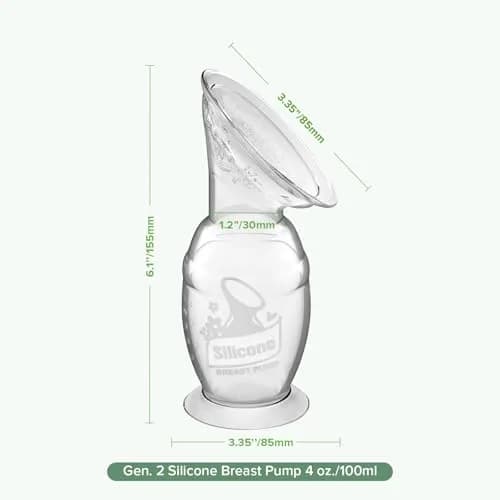 haakaa Gen.2 Manual Silicone Breast Pump 100ml (3.38 Fl Oz) | BPA-Free, Portable, Easy-Clean thumbnail 8