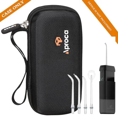 Aproca Black Carrying Case for SYNHOPE Water Flosser Oral Irrigator, 17.1cm (6.7in) | Hard EVA Protection thumbnail 5