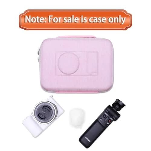 LTGEM Pink+Black Camera Case for Sony Alpha ZV-E10 / ZV-1F / ZV-1 / ZV-1 II Vlog Camera with Shoulder Strap, Fits Accessory Kit, 20cm (8") L – 15cm (6") W – 10cm (4.1") H thumbnail 9