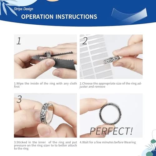 ELETIUO Invisible Ring Size Adjuster for Loose Rings, 234 Pcs Transparent Silicone | Fits Rings 3-10mm Wide thumbnail 5