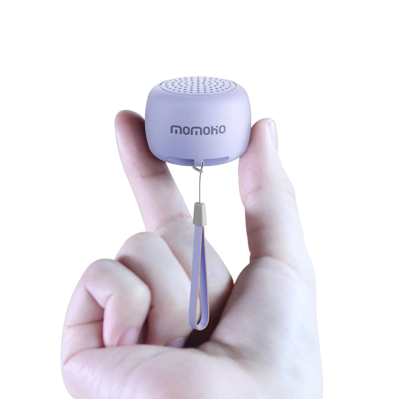MOMOHO Mini Bluetooth Speaker Wireless, Tiny Small Speaker with Built-in Mic & TWS Pairing, Portable for Indoor/Outdoor/Travel/Gifts (Purple)