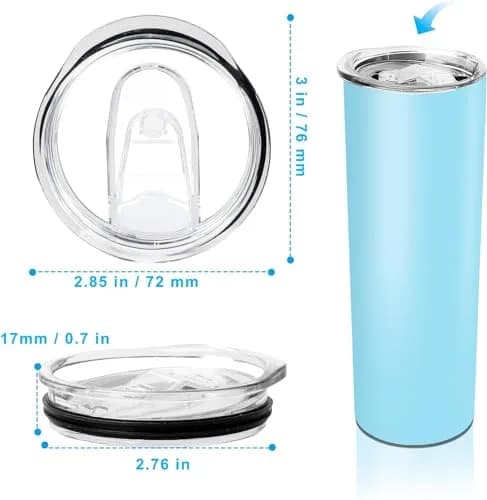 YiePhiot 20 oz Tumbler Replacement Lids | BPA-Free, Dishwasher Safe, Fits 2.76in Cup Mouth thumbnail 4