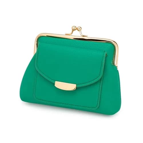 Lavogel Coin Purse with Credit Card Slot Kiss Lock Change Pouch for Women, 15.9cm (6.3") x 13.2cm (5.2") x 3cm (1.2") | Vintage Style for Coins & Cards thumbnail 3