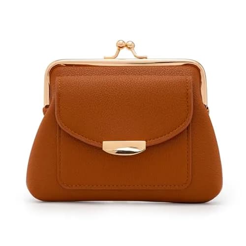 Lavogel Coin Purses with Credit Card Slot Vintage Kiss Lock Change Pouch for Women thumbnail 1