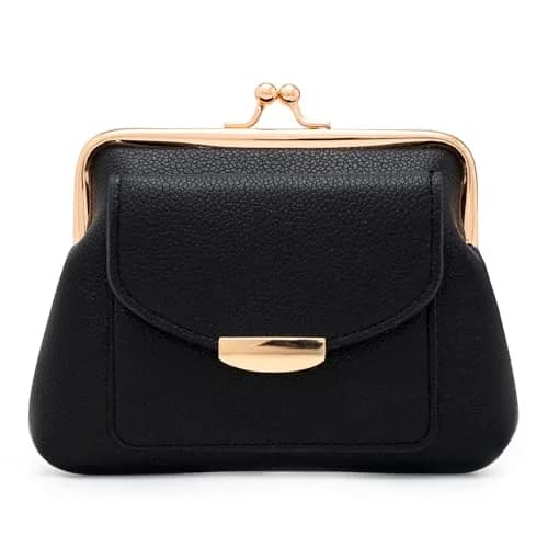 Lavogel Coin Purses with Credit Card Slot Kiss Lock Change Pouch for Women | Vintage Small Wallet thumbnail 1