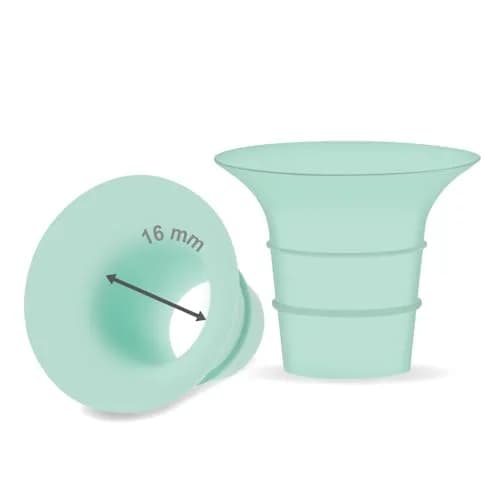 Maymom 16mm Flange Inserts for Elvie & Compatible Pumps | 2-Pack, Food-Grade Silicone thumbnail 1