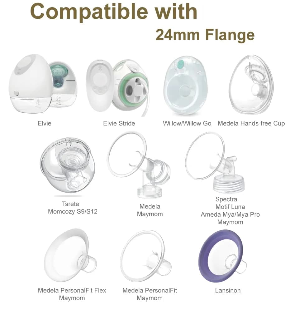 Maymom 14mm Flange Insert for Elvie Stride & Single/Double Electric Cups | Reduces 24mm to 14mm thumbnail 6