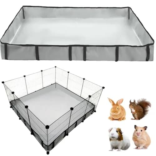 DZWLKJ Waterproof Guinea Pig Cage Liner 36x36 inches | 4-Inch Raised Sides for Leak Protection thumbnail 1