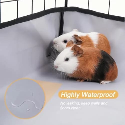 DZWLKJ Waterproof Guinea Pig Cage Liner 36x36 inches | 4-Inch Raised Sides for Leak Protection thumbnail 3