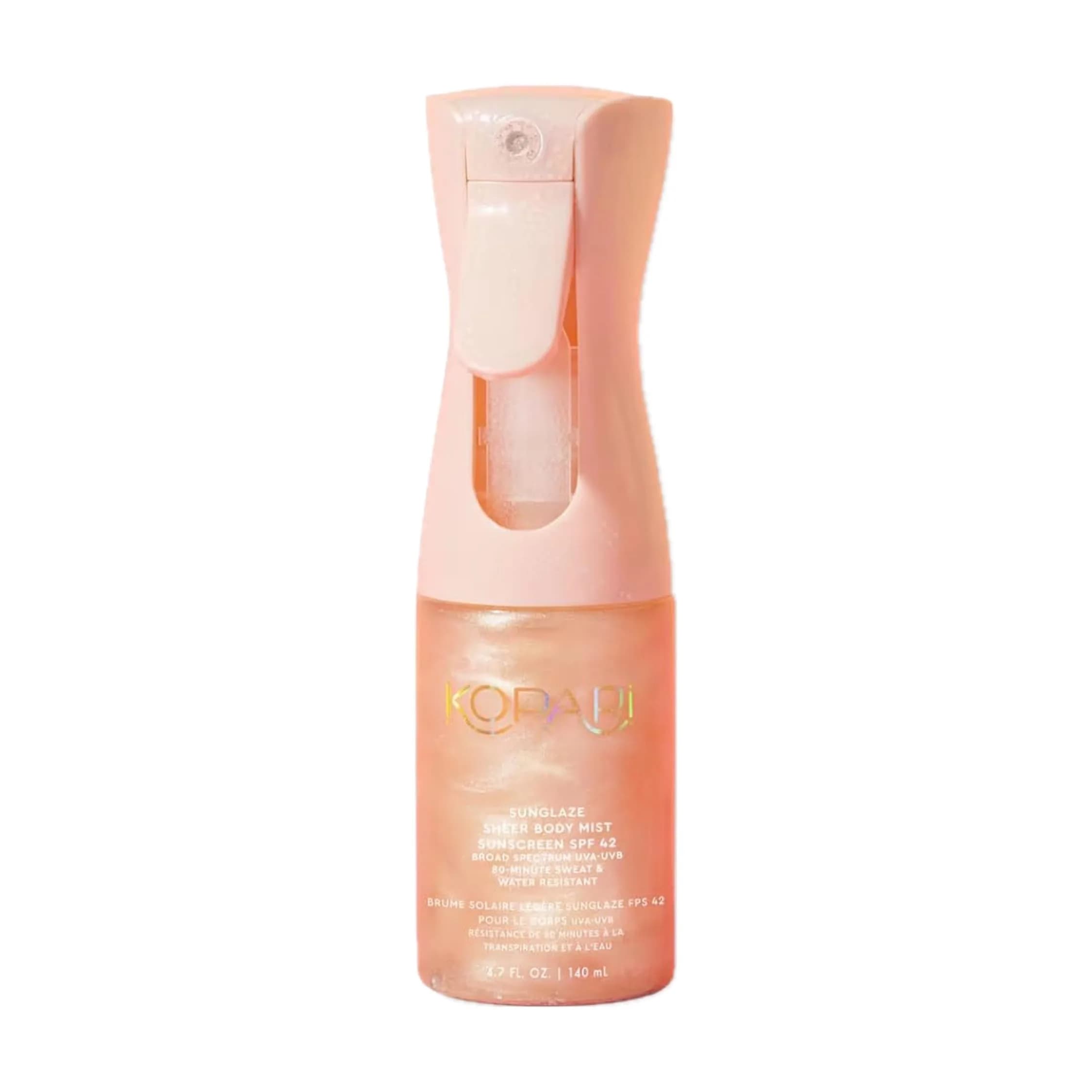 Kopari Rose Gold Sunglaze Sheer Body Mist Sunscreen SPF 42, 156 g (5.5 oz) | Broad Spectrum UVA/UVB Protection - main product image