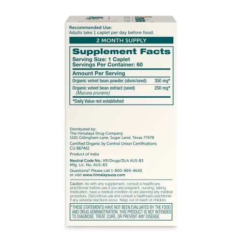 Himalaya USDA Organic Mucuna Pruriens Supplements, 600mg | Supports Relaxation & Brain Function thumbnail 3