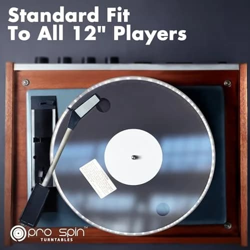 PRO SPIN Clear Acrylic Turntable Mat | 12" Vinyl Slipmat with Static Reduction & Tighter Bass thumbnail 5