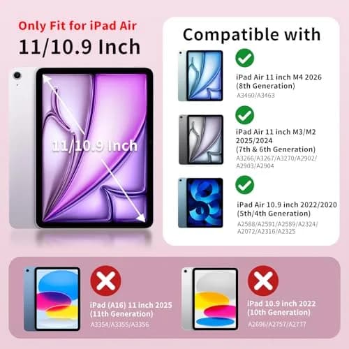 MoKo Case for iPad Air 11 inch M4/M3/M2 2026/2025/2024, Space Gray | Translucent Back, Auto Wake/Sleep, Supports Touch ID & Pencil thumbnail 2