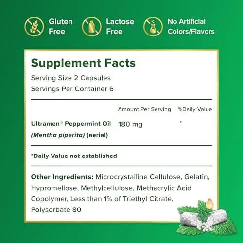 IBgard Peppermint Oil Capsules, 12 Count (Pack of 1) | Gut Health Supplement with Site-Specific Targeting thumbnail 6