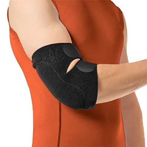 BraceAbility Padded Elbow Brace L/XL | Compression Arm Sleeve with Memory Foam Cushion for Joint Pain, Bursitis, Arthritis & Tendonitis Relief | 21.3 cm (8.4 in) - 35.6 cm (14 in) Circumference thumbnail 1