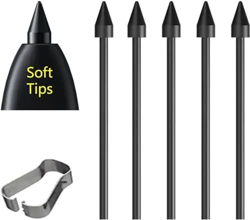 SLQ Black 5Pack Soft Tips Stylus Pen Nibs for Samsung Galaxy S24 Ultra | 4096 Pressure Levels thumbnail 1