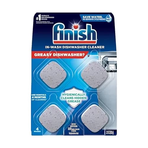 Finish Dishwasher Cleaner Tablets 4 Count | Deep Cleans Grease & Grime, Fights Odors thumbnail 1