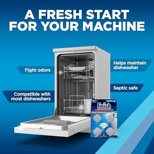 Finish Dishwasher Cleaner Tablets 4 Count | Deep Cleans Grease & Grime, Fights Odors thumbnail 6