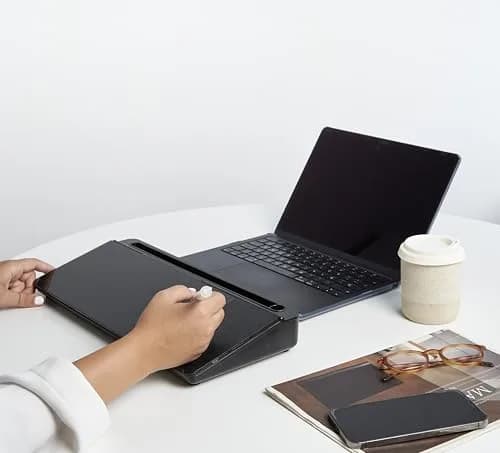 GAROOD White Writing Board with Wireless Charger Adapter | Desktop Glassboard for Office & School thumbnail 4