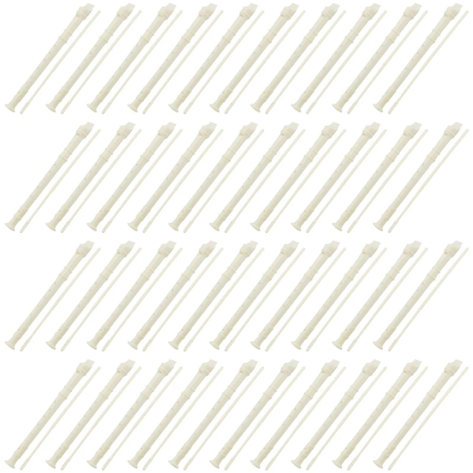 YUENPUN 40 PCS 8 Hole Recorder Instrument 11.8 inch | Beginner Plastic Soprano Descant Flute - main product image