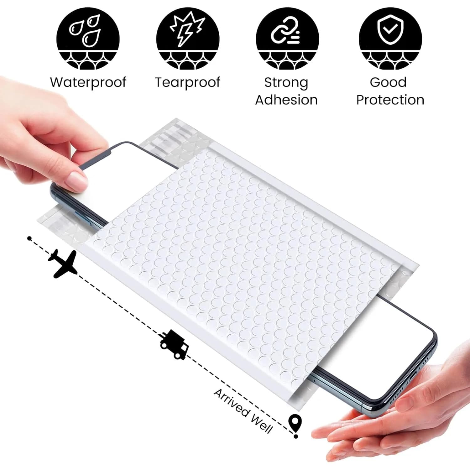 Fuxury White 3000 Pack Padded Envelopes with Bubble Lining, Usable Size 6x9" | Bulk Value Pack for Small Business thumbnail 6