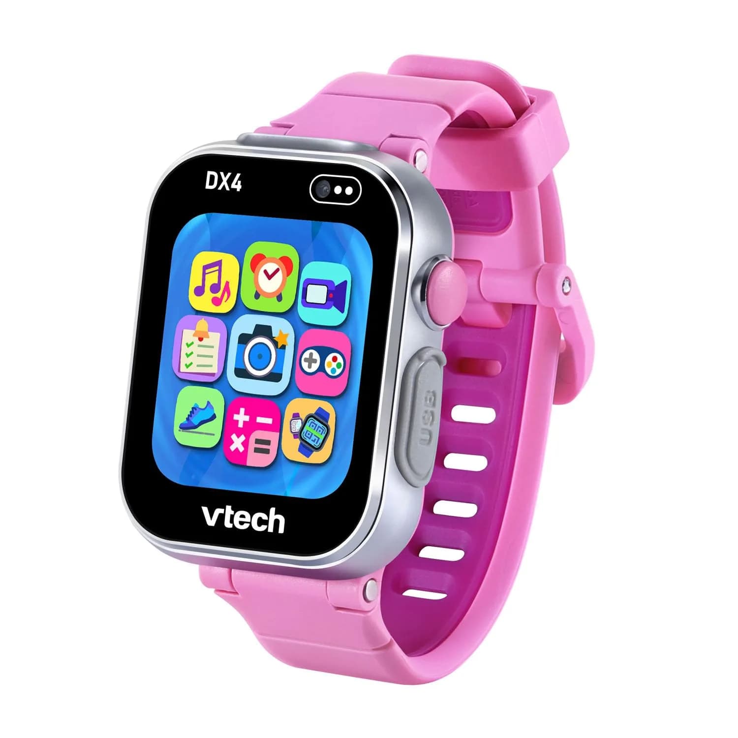 VTech KidiZoom Smartwatch DX4 Pink 22.5cm (8.86in) | Splash-Proof Kids Smartwatch with Dual Cameras & Games