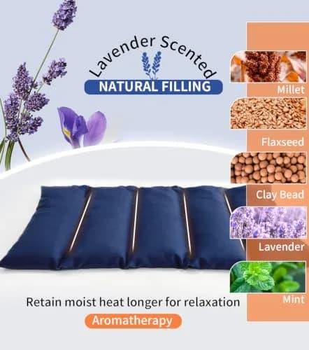 uncn Microwavable Heating Pad 13x7 Inch | Moist Warm Compress for Relaxation thumbnail 3