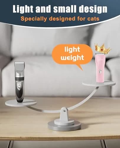 oneisall Pet Clippers for Matted Cat Hair, Quiet Pet Shaver with Storage Bag | 50dB Low Noise, IPX7 Waterproof, USB Rechargeable thumbnail 7