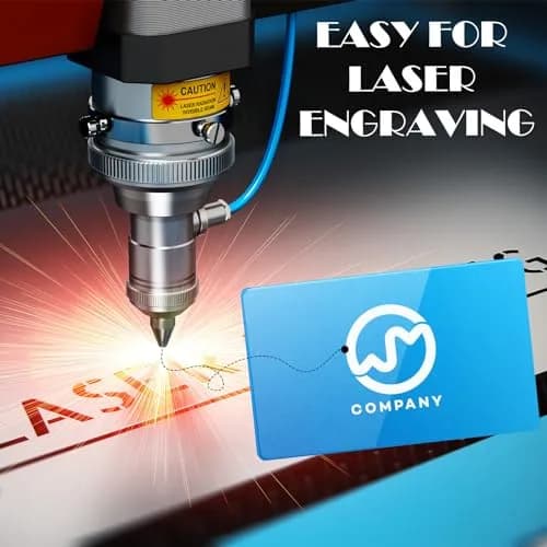 weparmeety Metal Business Cards 86 x 54 mm | Aluminum Laser Engraving Blanks in 5 Colors thumbnail 4