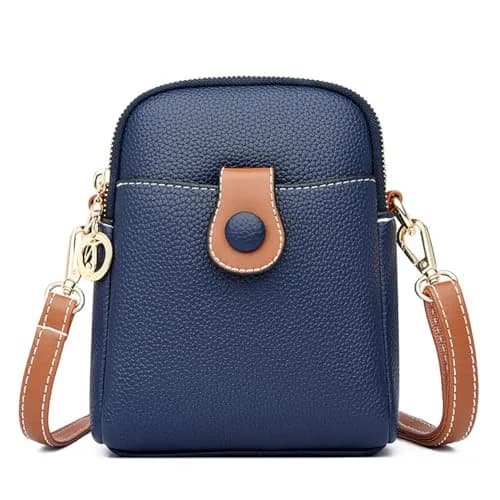 Hiflyer Small Crossbody Bag Dark Blue | Lightweight PU Leather Phone Purse for Women thumbnail 1