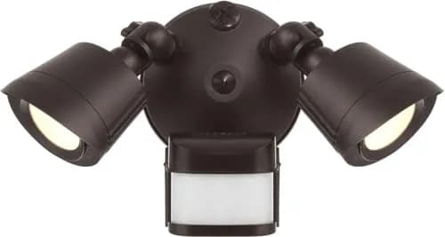 Savoy Lighting Assets 4-FLOOD-MS-A2-3000K-BZ Outdoor Flood Light with Motion Sensor 270°, Integrated LED 2-Light 44W, Bronze thumbnail 1