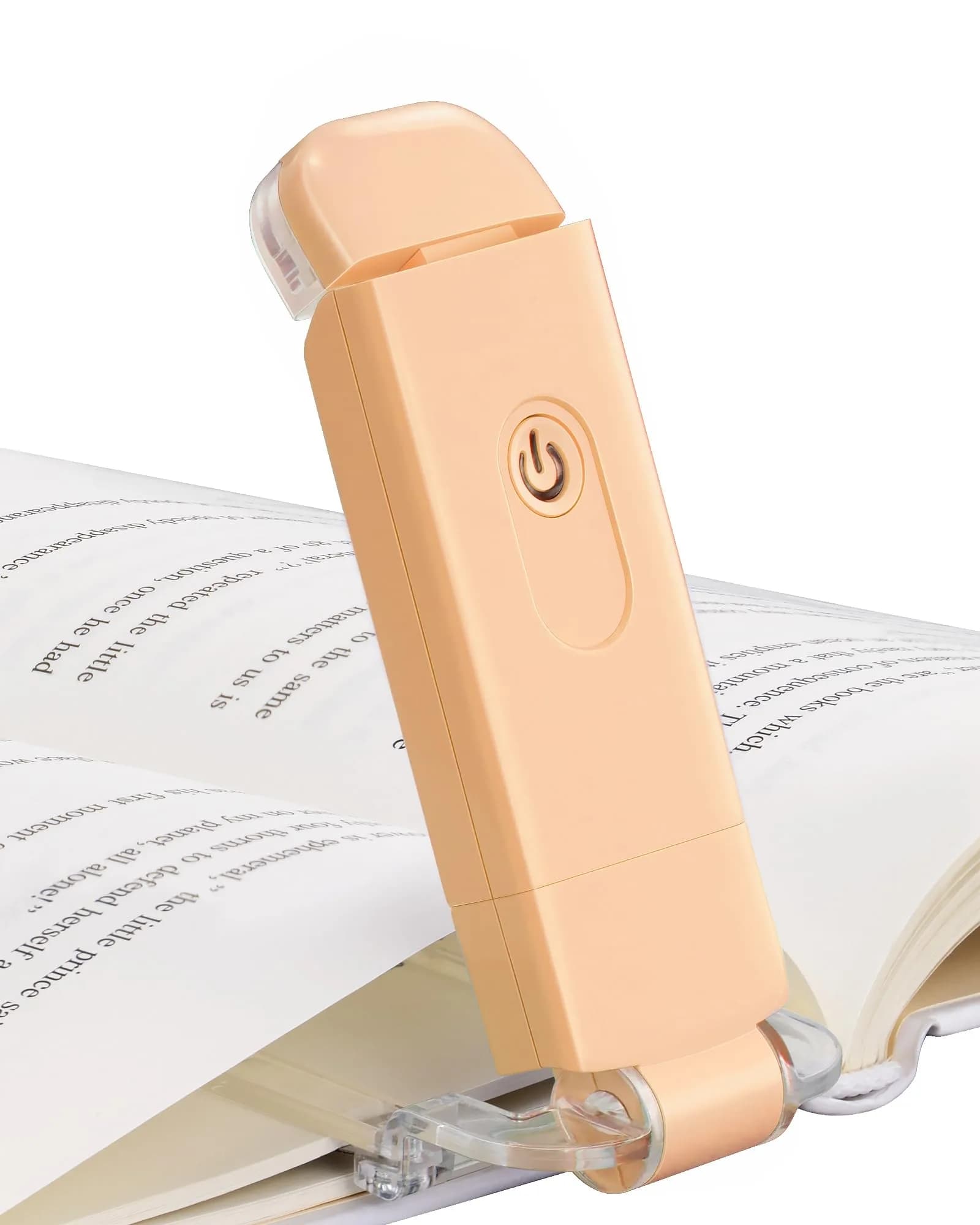 DEWENWILS LED USB Rechargeable Book Light, Clip on Reading Light Peach Fuzz | Eye-protection & Portable