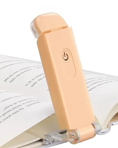 DEWENWILS LED USB Rechargeable Book Light, Clip on Reading Light Peach Fuzz | Eye-protection & Portable thumbnail 1