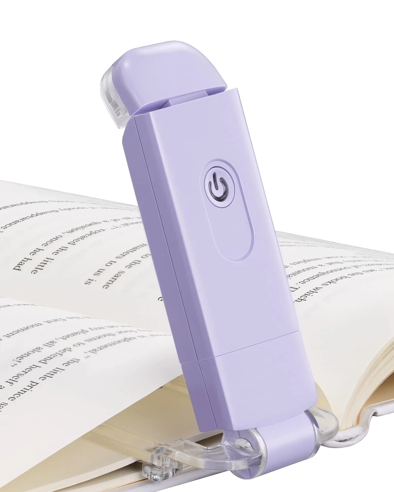DEWENWILS Purple Clip-On Book Reading Light with USB Rechargeable Battery & Adjustable Brightness