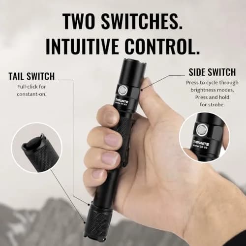 ThruNite 2PCS Archer 2A V3 Cool White LED Flashlight 155mm | 500 Lumens, IPX8 Waterproof, Mini AA, Outdoor thumbnail 8