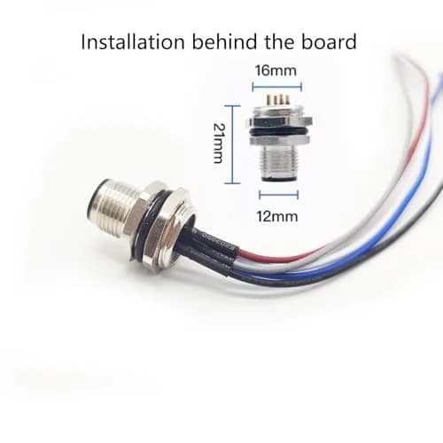 FOWIUNYE M12 5 Pin Male Connector Cable 10m (32.8ft) | Waterproof IP67 Aviation Socket thumbnail 2
