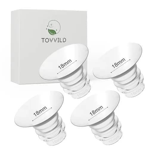 TOVVILD 18mm Flange Inserts for 24mm Flanges, 4 Pack | BPA-Free Silicone for Comfortable Pumping thumbnail 1
